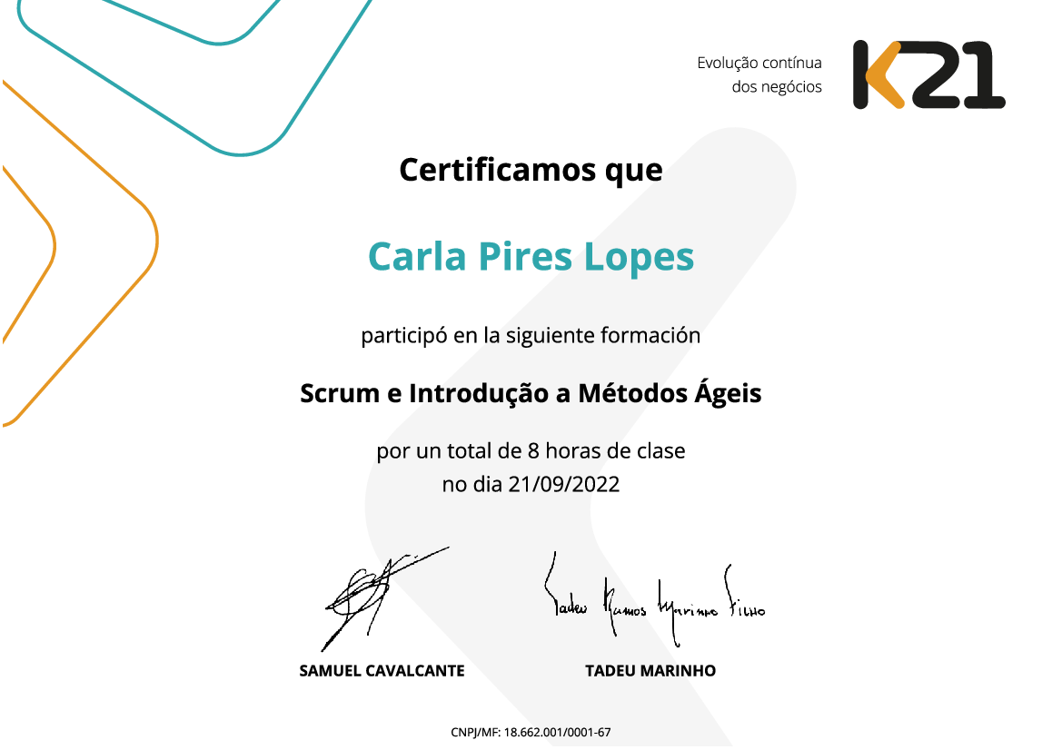 Certificado K21